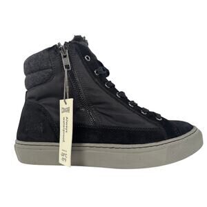 Cougar Dax Snow Boot Womens Sze 8 Black Suede Pile Lining -24 Inside Zip